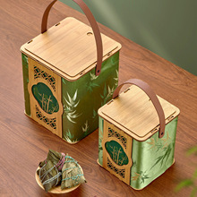 创意手提款仿竹盒端午节礼品包装盒空盒盒境2024新款粽子礼盒