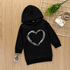 2020 Autumn and winter girl fashion Long sleeve Sweater Children love Solid hoodie European and American Pullover