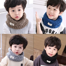 保暖儿童围巾秋冬季韩版男童女童针织毛线脖套宝宝套头围脖小孩潮