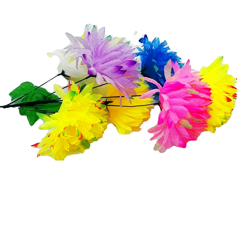 90s1清明节用品祭祀菊花七头思念菊花绢花墓碑花挂花扫墓上坟烧纸