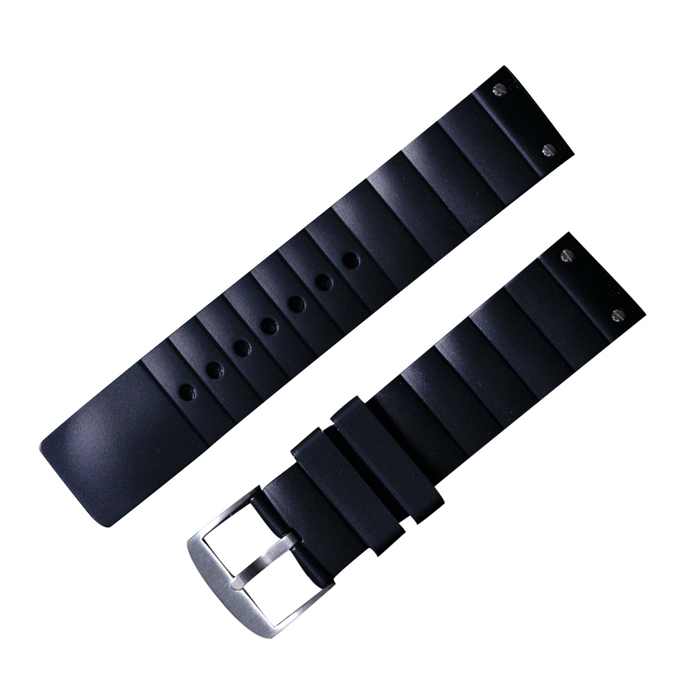 适配卡地娅硅胶表带桑托斯山度士santo06 100橡胶手表带男女款23m