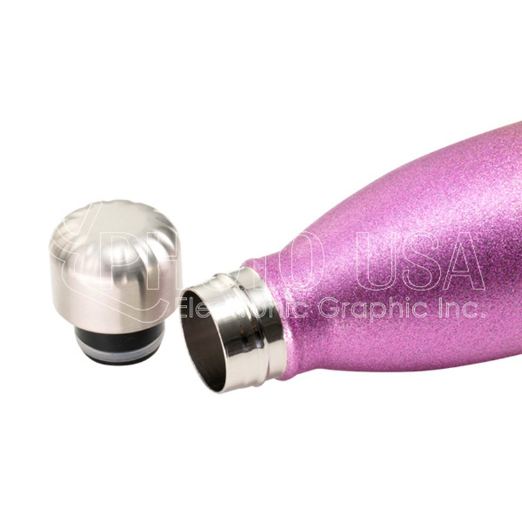 Heat Transfer Insulation Cup 304 Stainless Steel Glitter Powder Thermos Bottle Coke Bottle Glitter Flash Bowling Bottle 500ml