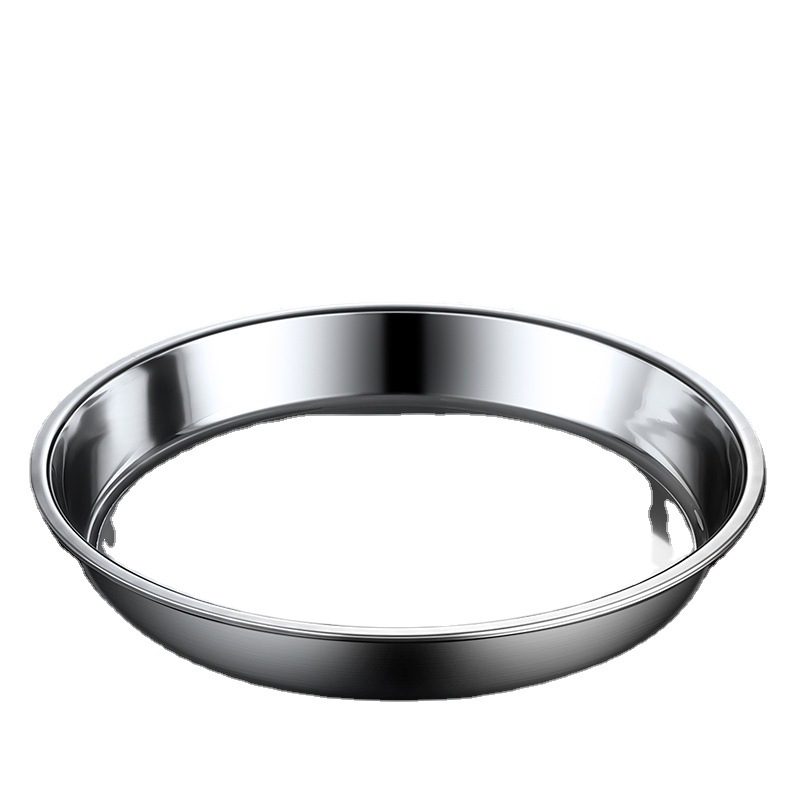 铁盘子不锈钢圆家用大号商用大鸡鱼头菜平浅圆形托厂家代发独立站