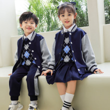 幼儿园园服春秋三件套运动套装英伦风四件套小学生校服棒球服班服