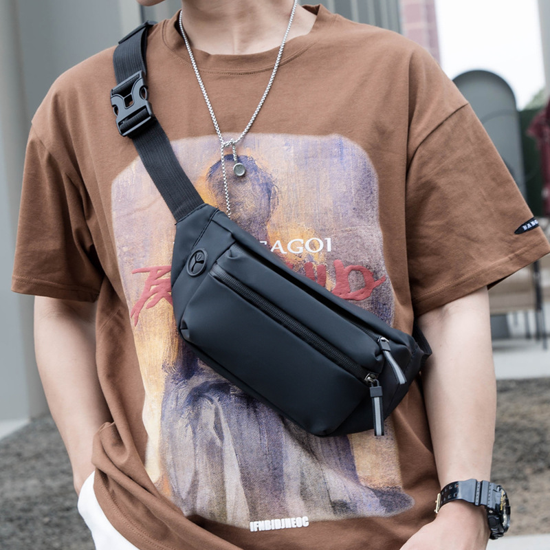 Chest Bag Waterproof Men's Belt Bag Wholesale Outdoor Casual Sports One-Shoulder Crossbody Bag Fashion Korean Style Fashion Men's Bag Cross Border