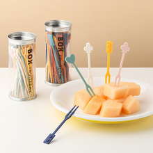 创意水果叉子一次性塑料水果签可爱点心甜品小叉子家用蛋糕叉批发