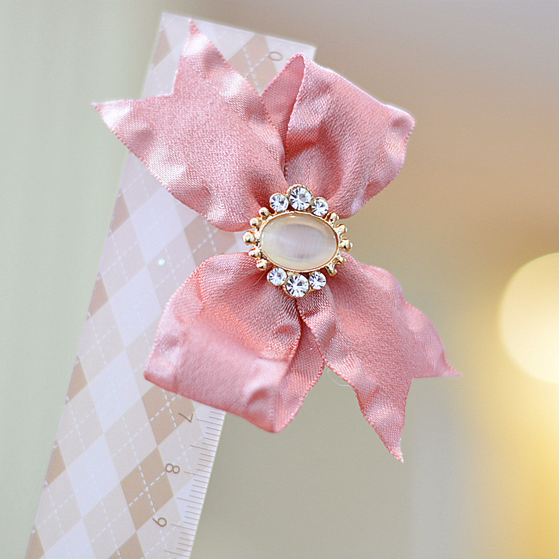 厂家直销可爱发夹儿童女童小女孩烟粉色侧边发卡夹子蕾丝发饰头饰