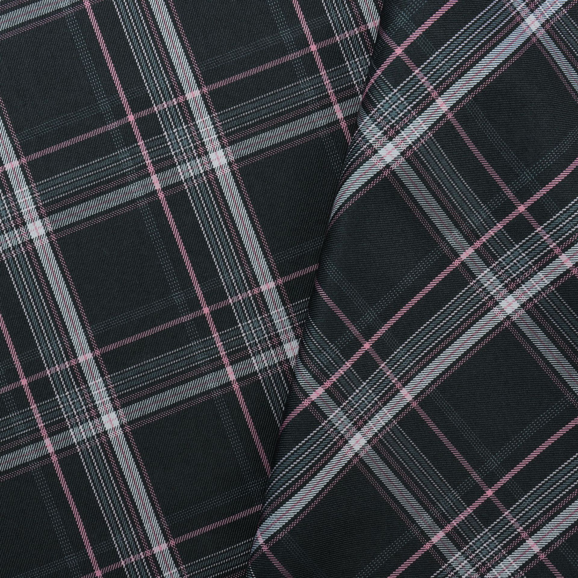 即墨 全涤色织斜纹格子布jk半身格裙校园风童装ins风书包发饰装饰