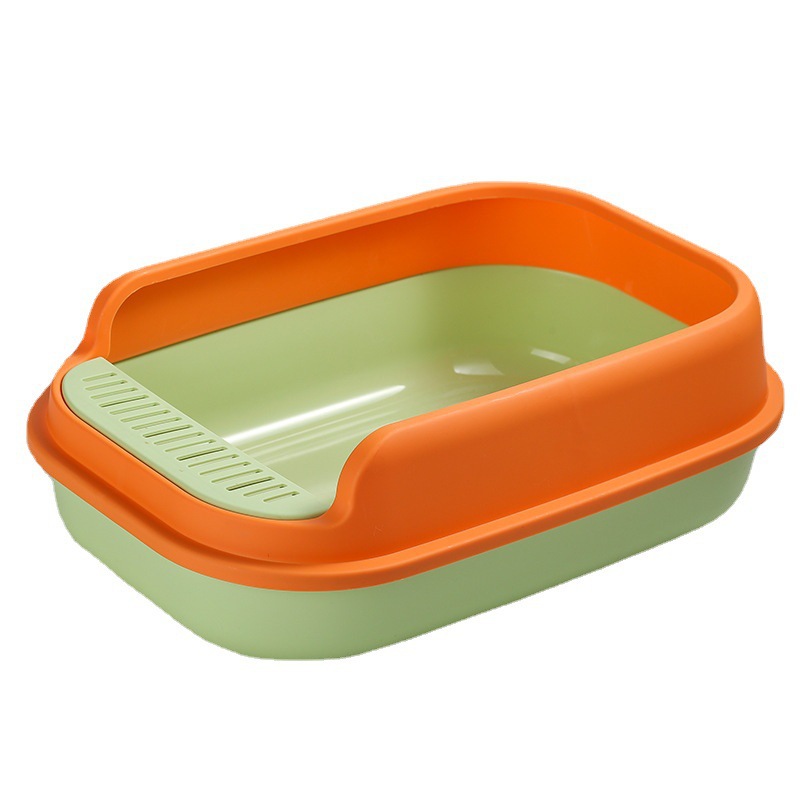 Large Litter Box Semi-Closed Splash-Proof Cat Litter Basin Thickened Litter Box Large One Piece Dropshipping