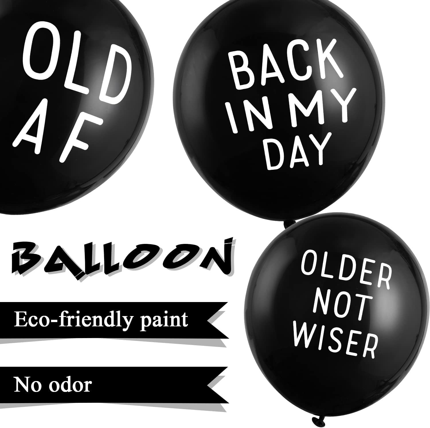 10 Different Phrases Old Age Birthday Party Balloons Rude and Aggressive Phrases Holiday Supplies