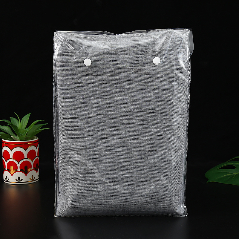 pvc15丝超透明四件套搭扣包装袋床单塑料手提收纳袋pvc被套包装袋