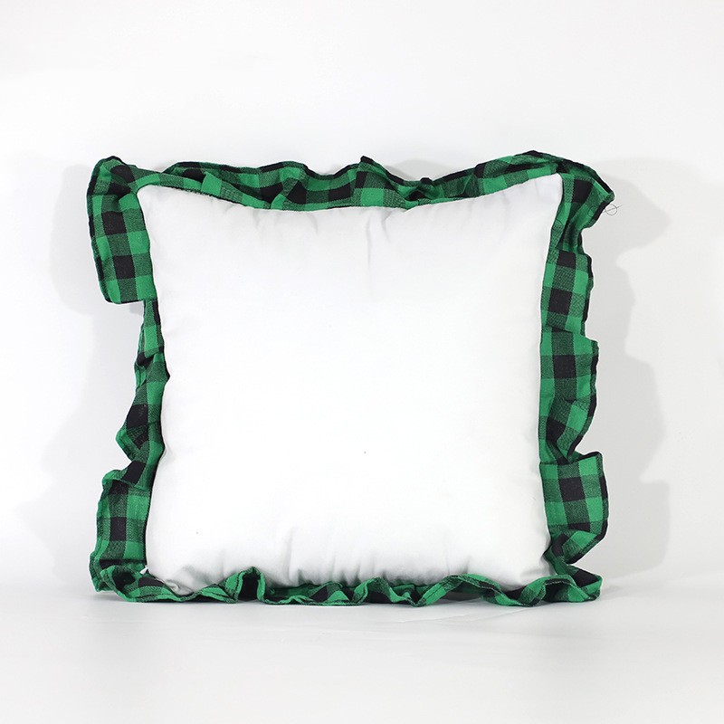 Sublimation Pillow Classic Plaid Blank Sofa Cushion Christmas Linen Pillowcase without Pillow Core Creative DIY