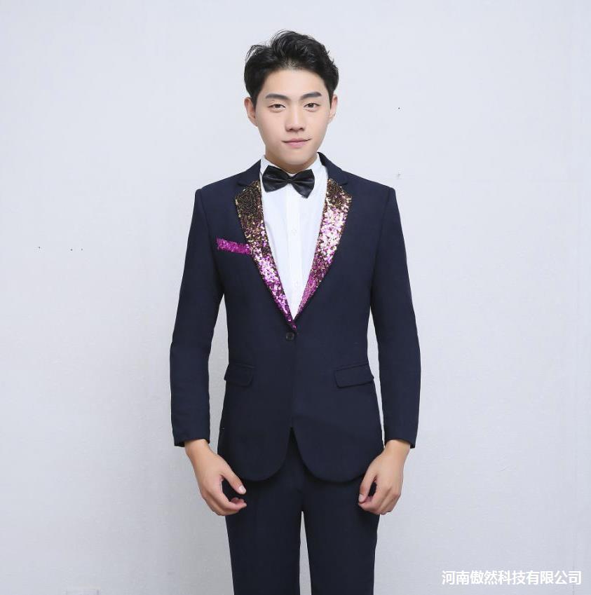 大合唱团礼服演出西服套装出租男士舞台主持人服装歌手演出服租赁