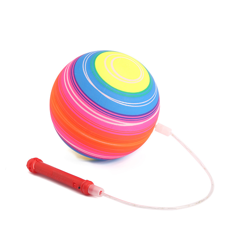 网红发光甩甩球儿童夜光小玩具弹力闪光皮球大号网红夜市地摊货源