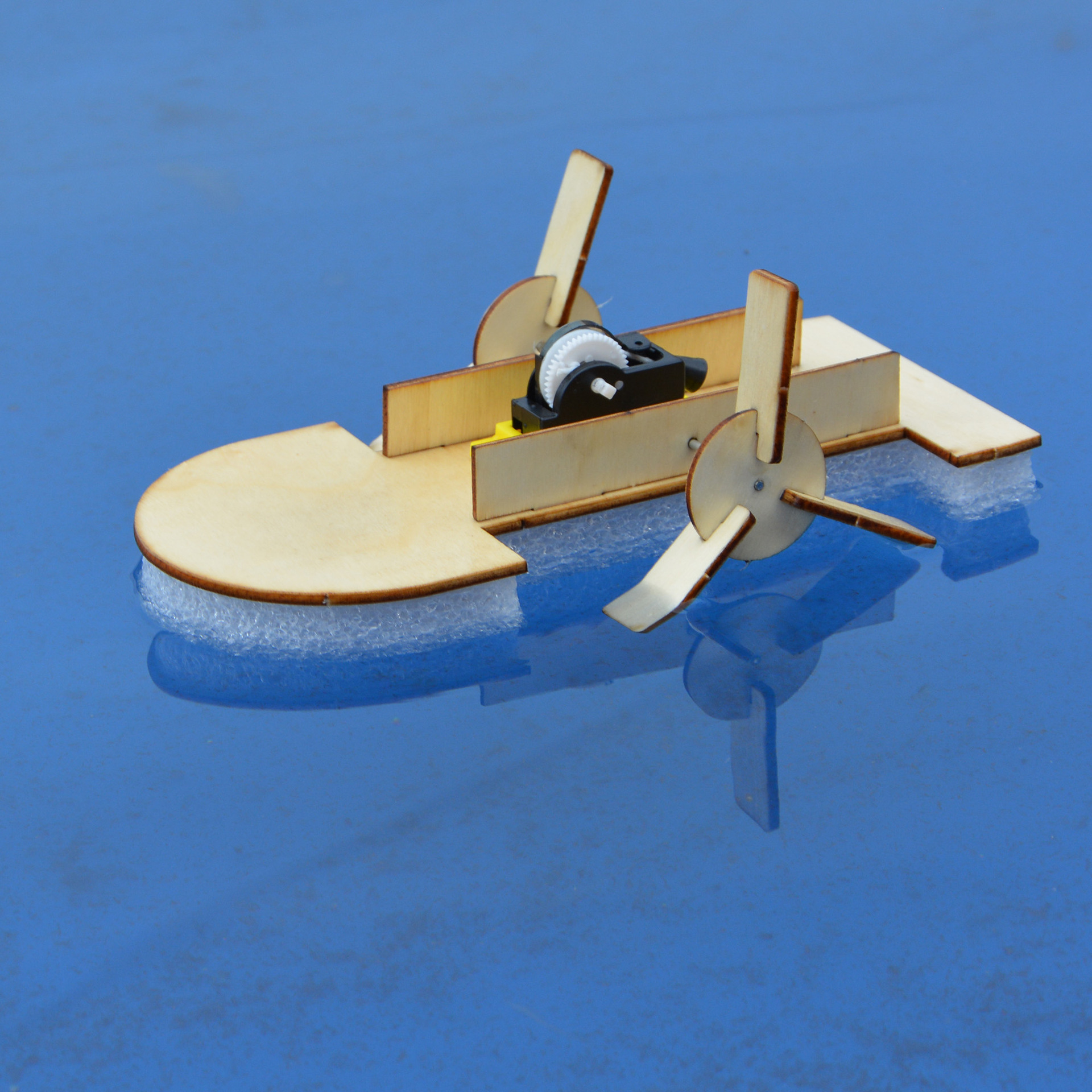 diy双桨明轮船拉线快艇中小学益智科技手工小制作轮船模型材料包