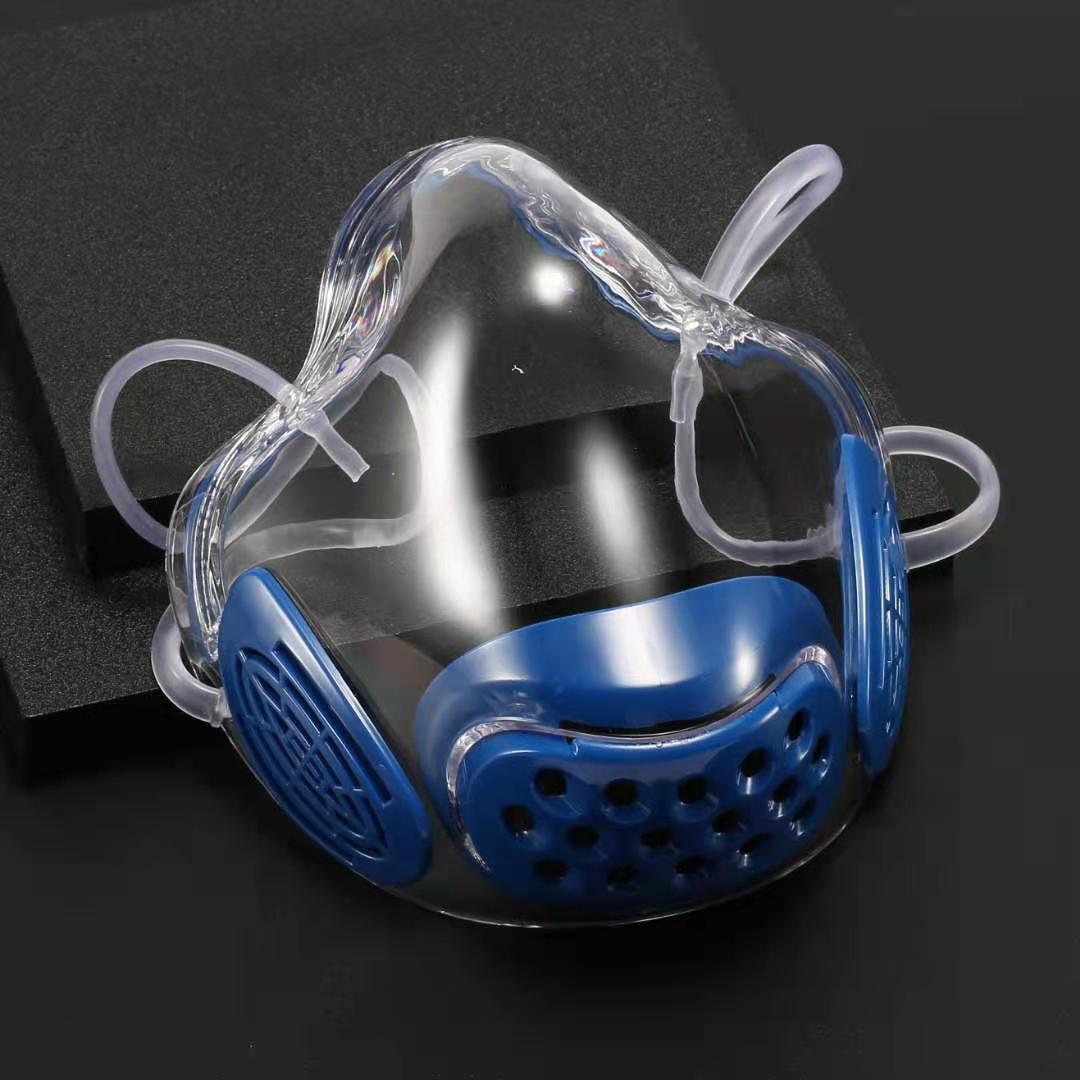 厂家直销pc隔离防护面罩face shiel面罩批发防雾霾透明唇语口罩