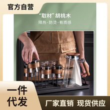 H4KE批发轻奢水壶套装露营成套水具茶具耐热家用待客玻璃茶几杯子