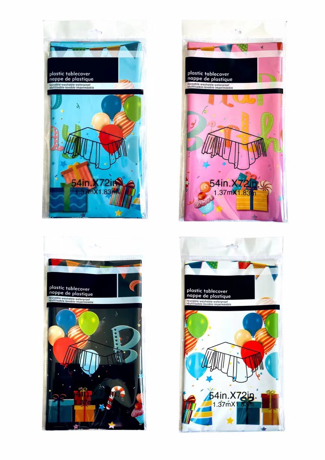 Disposable Balloon English Tablecloth Oil-Proof Waterproof Birthday Party Gathering Graduation Ceremony Dessert Bar Decoration