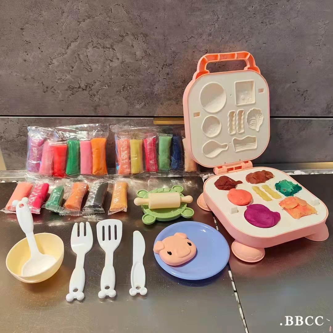 小猪烤箱彩泥橡皮泥玩具女孩模具工具模型儿童做冰淇淋宝宝套装