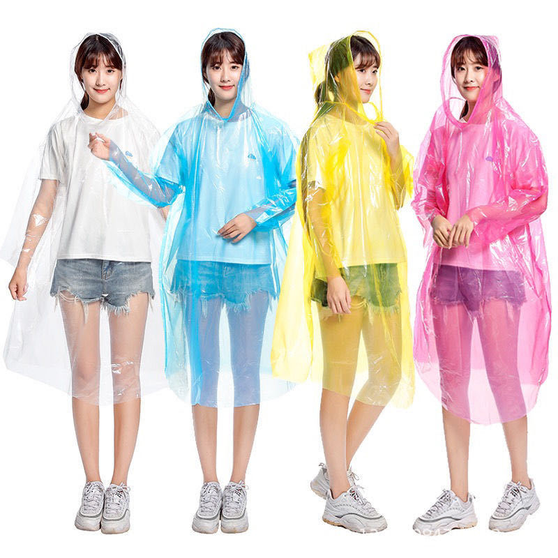 Factory Wholesale Junda Disposable Eva Raincoat Thickness Fashion and Environment-Friendly Unisex Outdoor Drifting Portable Raincoat