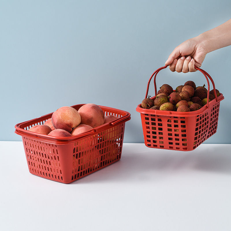 水果篮批发草莓采摘篮草莓篮子杨梅篮筐手提塑料篮子采摘篮草莓蓝