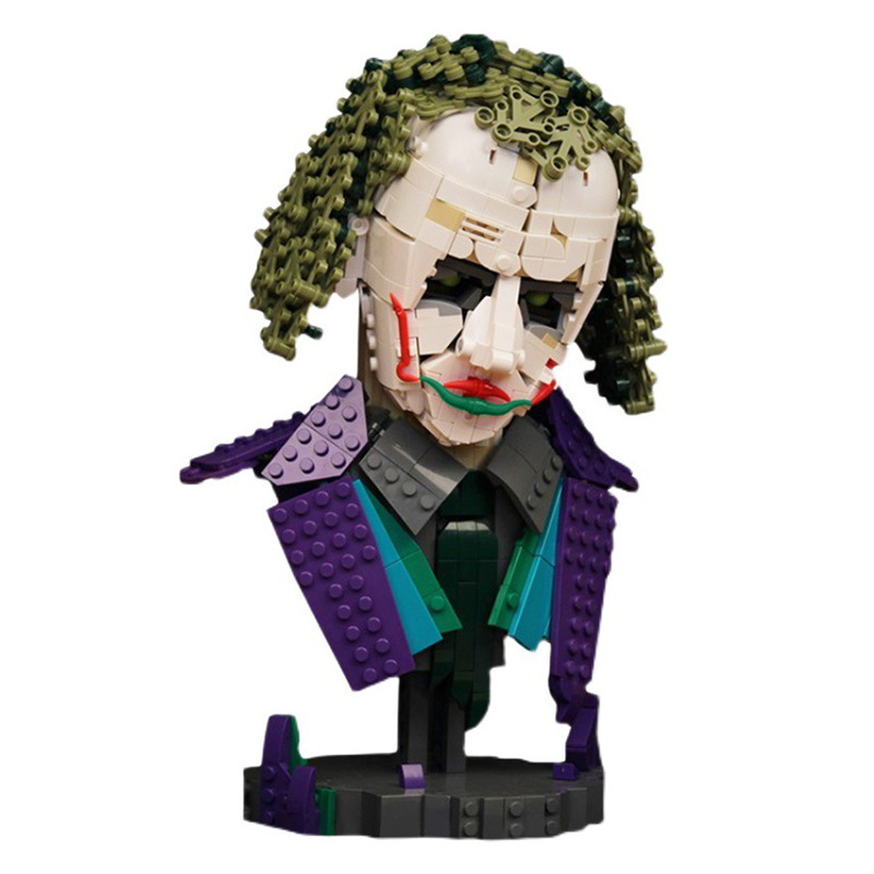 跨境热卖兼容乐高积木moc-42009小丑希斯莱杰半身头像玩具礼物