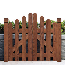 花园木门碳化防腐木栅栏围栏门户外庭院围墙院子篱笆护栏双开木门
