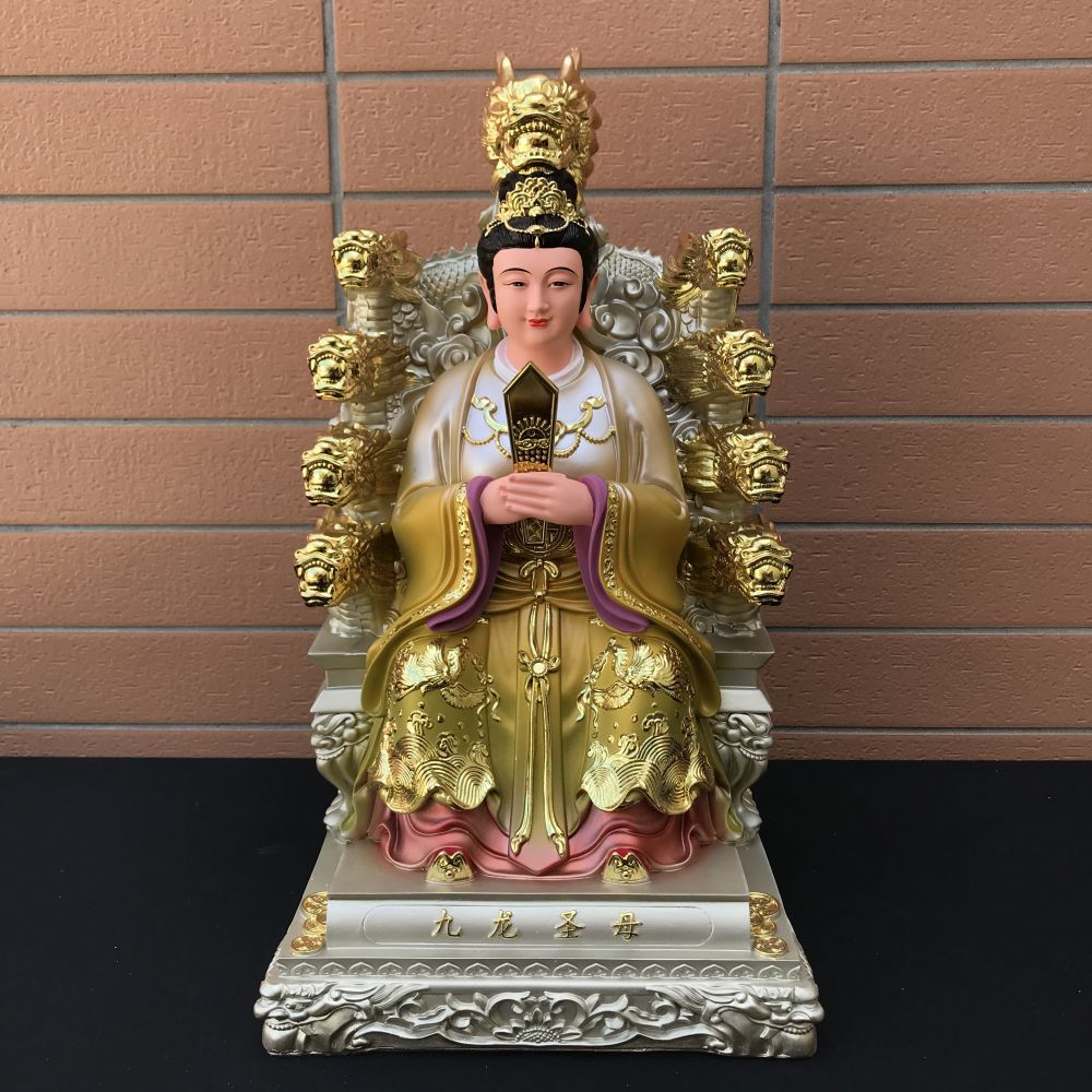 源头工厂树脂九龙圣母像体居家客厅供奉九江圣母神像佛像摆件