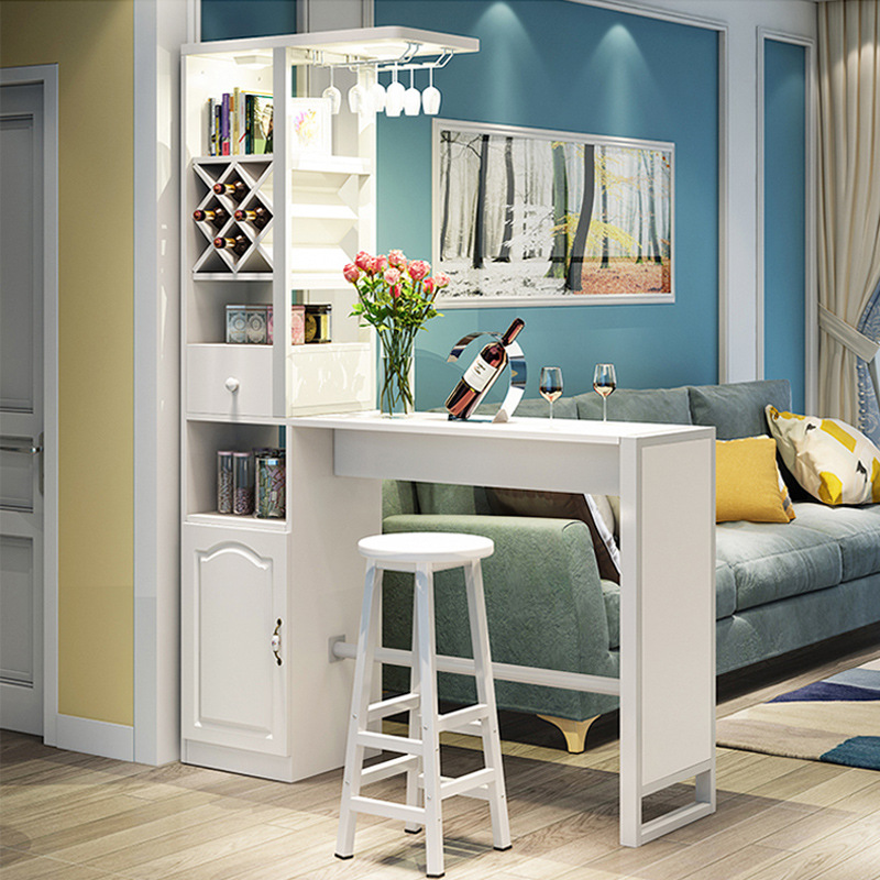 家用吧台酒柜玄关隔断柜置物柜北欧餐桌餐厅客厅靠墙一体小吧台桌