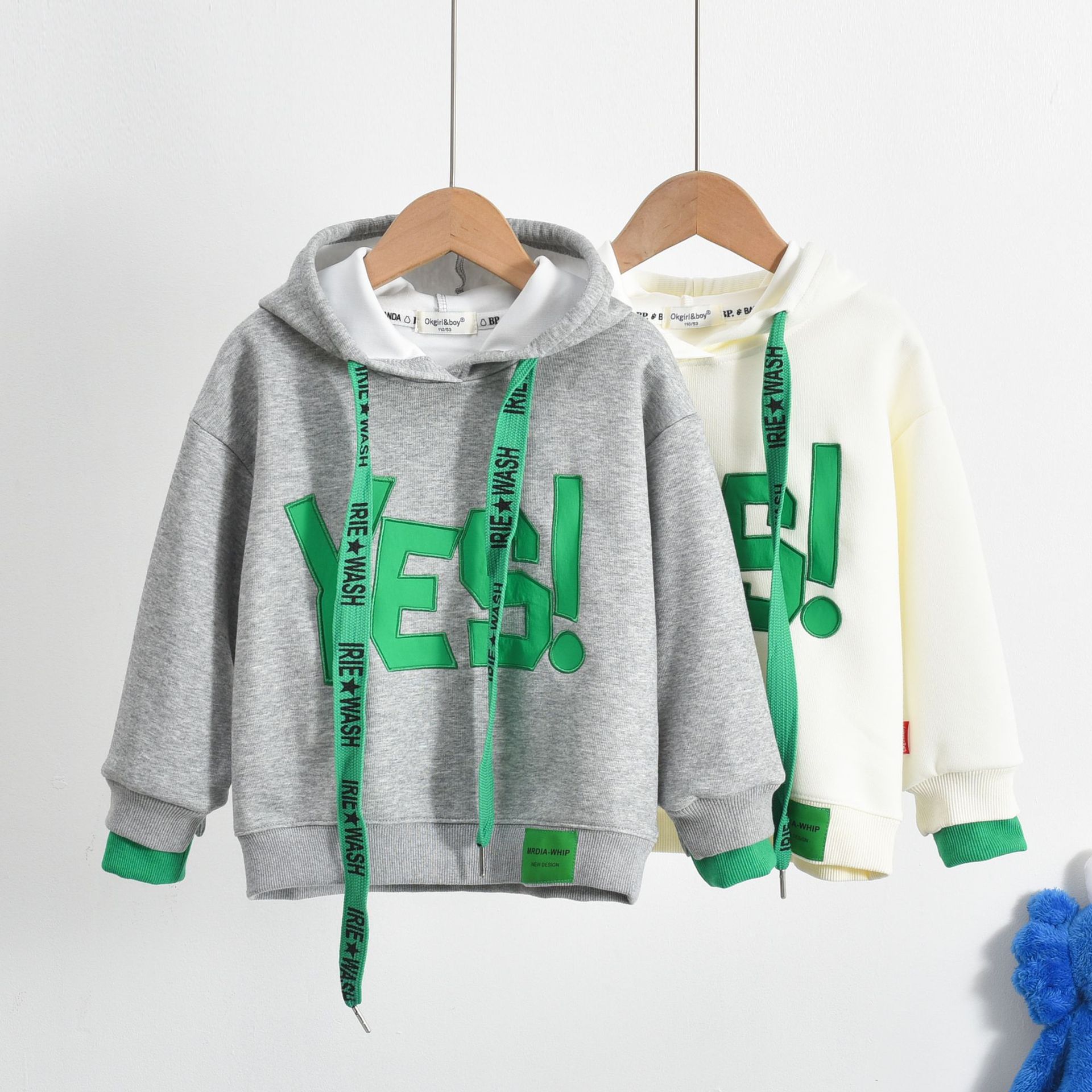 童装2023春秋儿童连帽卫衣中大潮款长袖儿童衣服男女儿童卫衣