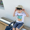 Boy Short sleeved T-shirt new pattern summer Children Cotton Western style Summer wear baby half sleeve jacket Children's clothing wholesale