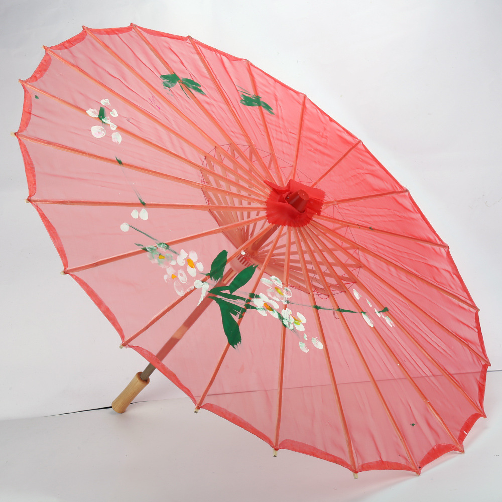 舞蹈伞演出道具伞透明绢纱伞江南古典装饰伞广场跳舞伞工艺油纸伞