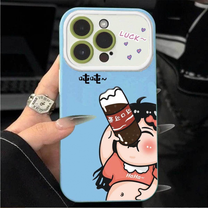 苹果15pro手机壳iphone13大视窗12/11全包xsmax防摔xr吨吨女孩8p