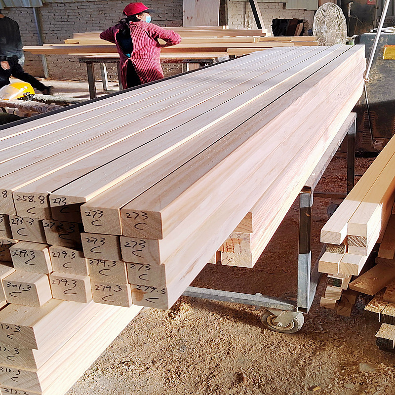 北欧日式免打孔木柱子隔断入户玄关屏风实木遮挡原木立柱装饰轻奢