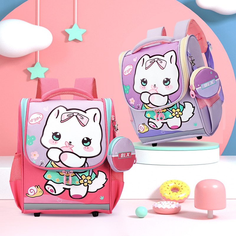 小学生书包新款太空包男女孩双肩包卡通可爱猫咪恐龙背包儿童书包