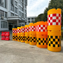 全新料400700600800反光桶警示桶圆柱形隔离墩塑料滚塑水马防撞桶