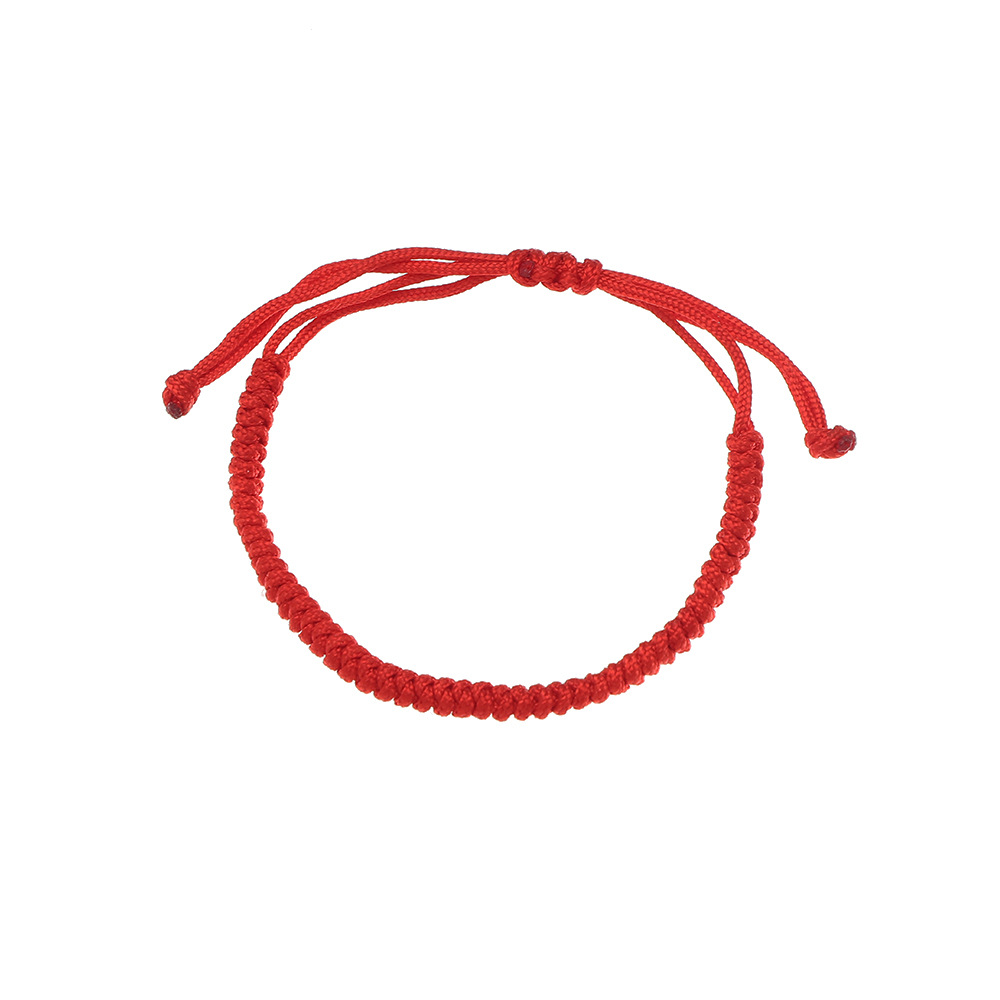 European and American Fashion Minimalist Elegant White Red Rope Length Adjustable Wristband Bracelet Female Accessories