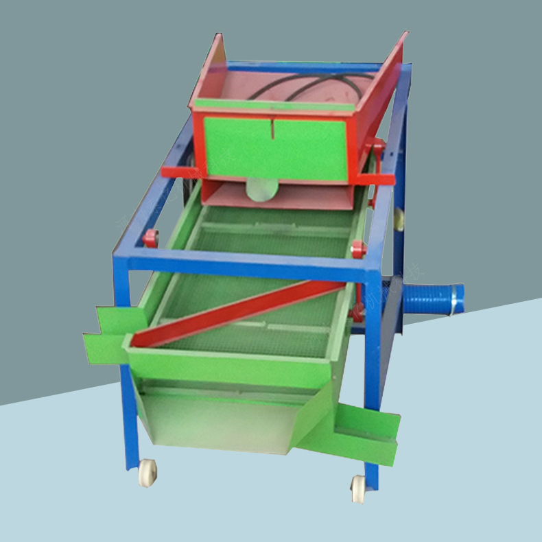 家用五谷粮食去杂筛选机 水稻高粱立式清选机 两层金属丝网扬粮机