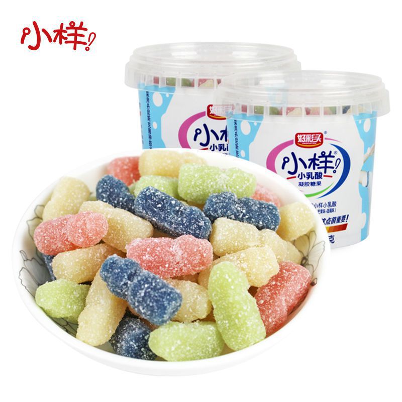 小样乳酸菌软糖糖果零食酸q糖罐装儿童水果味盒装罐装乳酸菌糖果