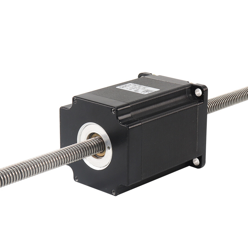 精密57贯穿式梯型丝杆步进电机 高76mm t10直线螺杆 可正反转调速