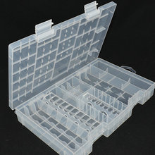 批发多功能透明塑料电池收纳盒大号家居生活用品5号7号电池整理盒