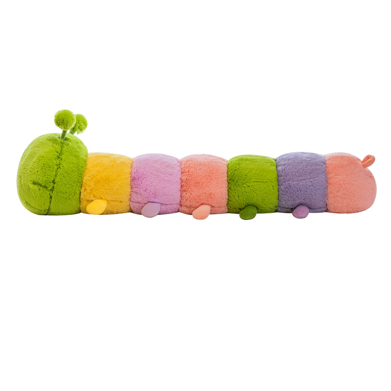 Cartoon Monster Caterpillar Long Pillow Cartoon Doll Ragdoll Bed Sleeping Companion Doll Pillow Plush Toy