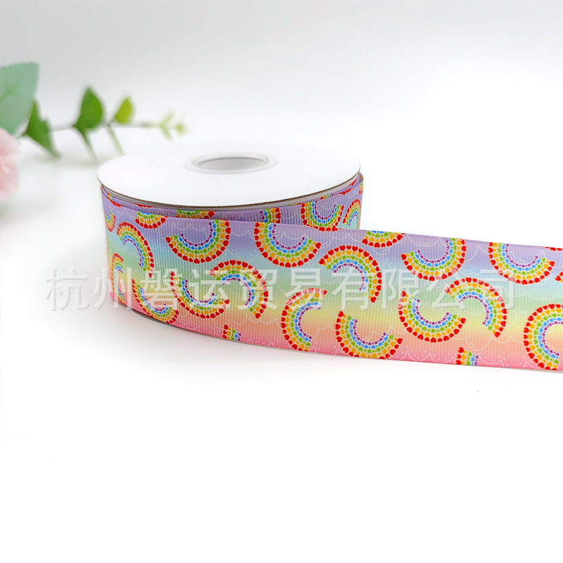 4cm Valentine's Day Ribbon Digital Printing Thread Belt Holiday Party Gift Decoration Ribbon Hair Accessories DIY Accessories