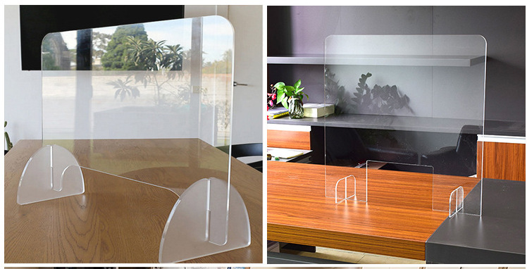 厂家直销亚克力透明防飞沫餐桌隔板分隔学校食堂防疫十字办公挡板