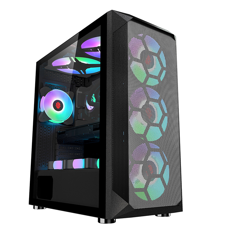 玩嘉360台式机电脑机箱 顶部前置均可支持360一体式水冷 游戏风冷