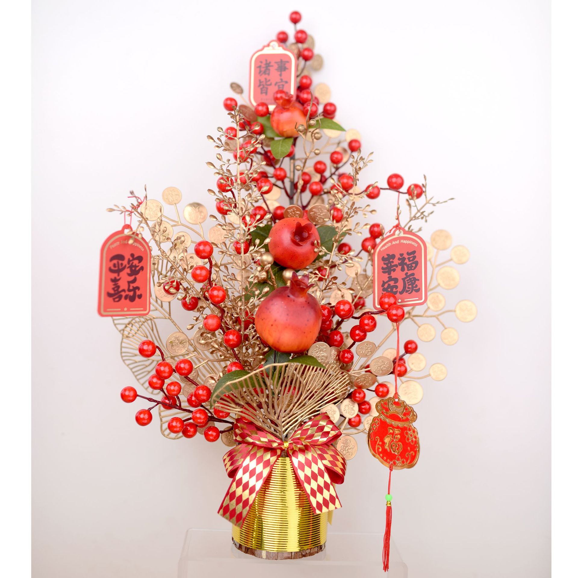 2023 New Year Decorations Chinese New Year New Year's Day Lunar New Year Flower Decoration Decoration Indoor Shopping Window Layout Supplies