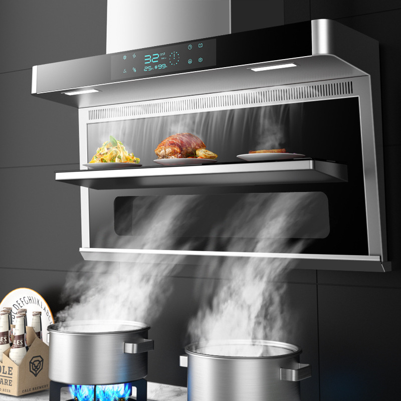 名气大吸力抽油烟机吸烟机家用厨房侧吸式吸油烟机灶套餐