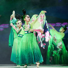 新款儿童古典舞蹈出水芙蓉流水浮莲演出服中国风民族服