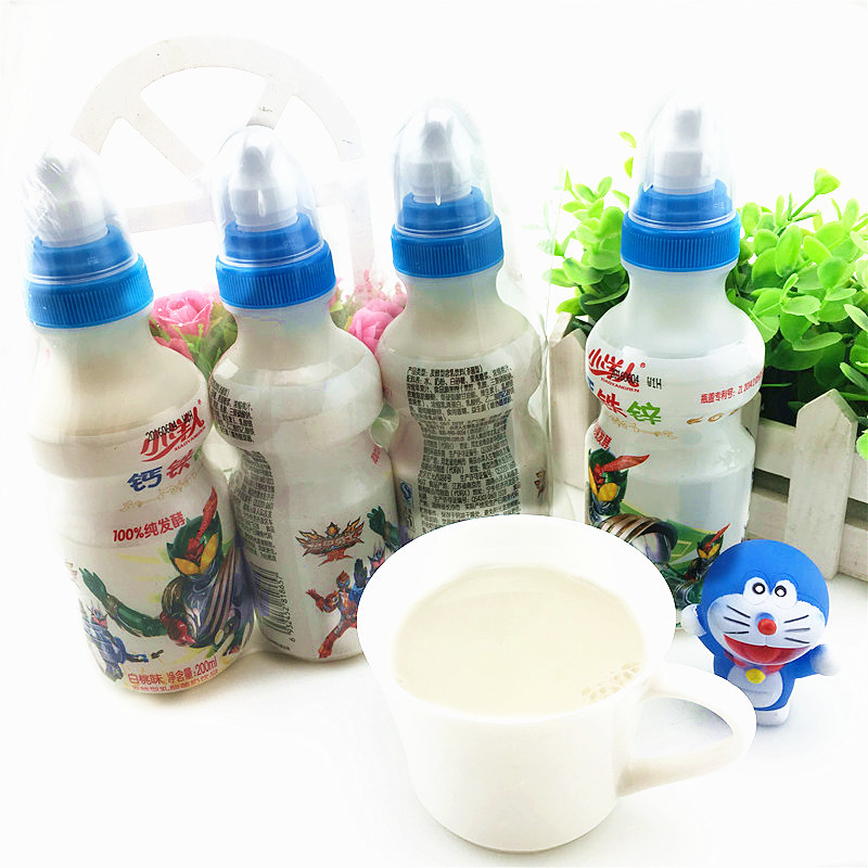 小洋人智多美钙铁锌200ml*12瓶/20瓶/24瓶发酵乳酸菌奶嘴饮品