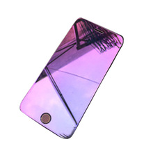 适用iPhone12ProMax全屏炫彩镜面钢化膜苹果8Plus电镀彩色镜子膜